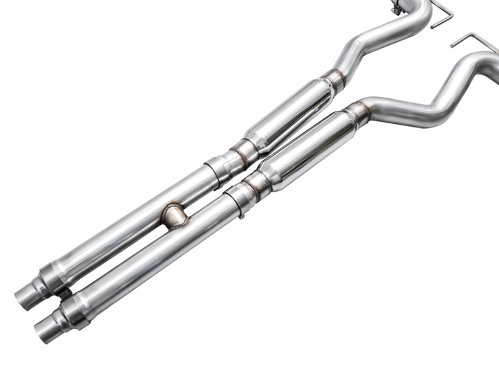 AWE 2024 Ford Mustang GT Fastback S650 RWD SwitchPath Catback Exhaust w/ Quad Diamond Black Tips - Bull Strap
