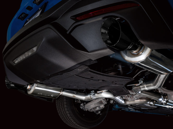 AWE 2024 Ford Mustang GT Fastback S650 RWD Touring Catback Exhaust w/ Dual Diamond Black Tips - Bull Strap