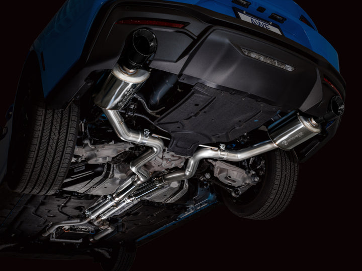 AWE 2024 Ford Mustang GT Fastback S650 RWD Touring Catback Exhaust w/ Dual Diamond Black Tips - Bull Strap