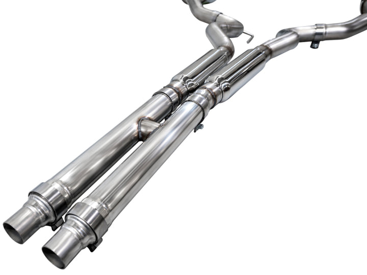 AWE 2024 Ford Mustang GT Fastback S650 RWD Touring Catback Exhaust w/ Dual Diamond Black Tips - Bull Strap