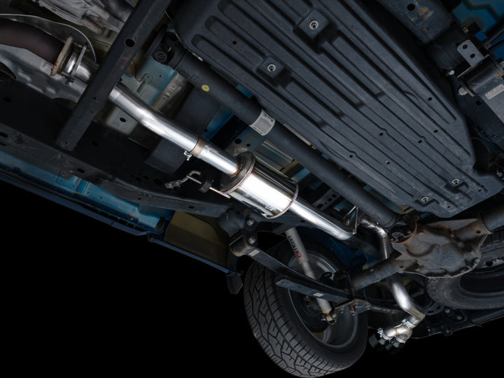AWE 21-25 Ford F150 (14th Gen Reg Cab) Cat-Back Exhaust - 4.5in Dual Side Exit Diamond Black Tips - Bull Strap