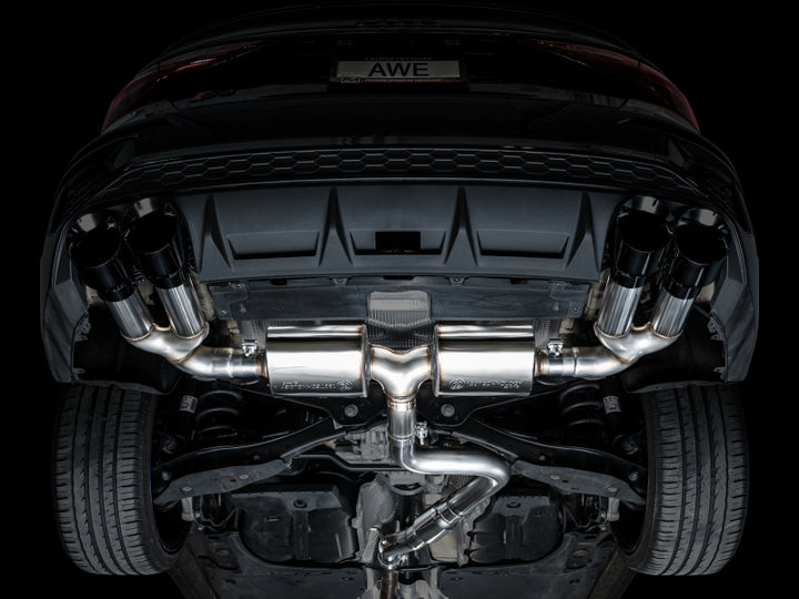 AWE 22-24 Audi 8Y S3 Touring Edition Exhaust - Diamond Black Tips - Bull Strap