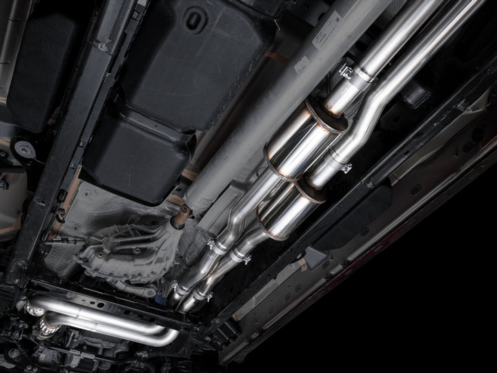 AWE 25+ RAM 1500 3.0TT 0FG Catback Touring Exhaust - Chrome Silver Tips - Bull Strap