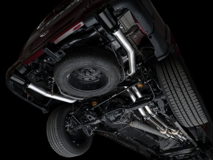 AWE 25+ RAM 1500 3.0TT 0FG Catback Touring Exhaust - Diamond Black Tips - Bull Strap