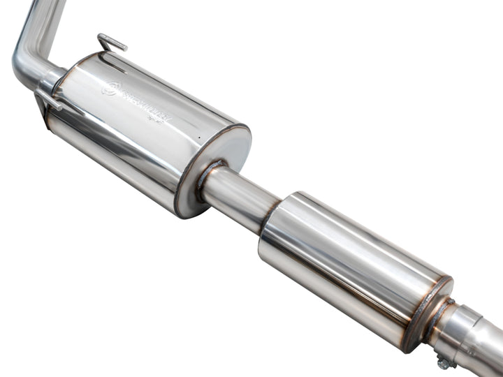 AWE Exhaust for 4th Gen Toyota Tacoma Dual Diamond Black Tips - Bull Strap