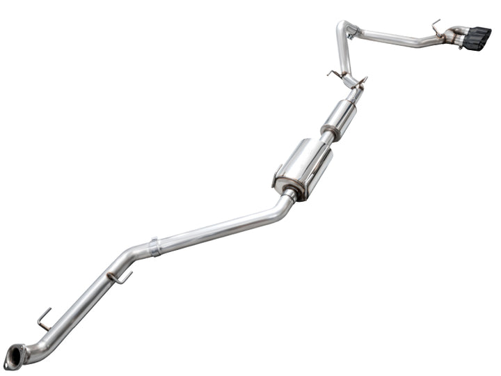 AWE Exhaust for 4th Gen Toyota Tacoma Dual Diamond Black Tips - Bull Strap