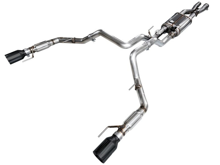 AWE Gen 3 Ford Raptor SwitchPath Exhaust  - Diamond Black Tips - Bull Strap