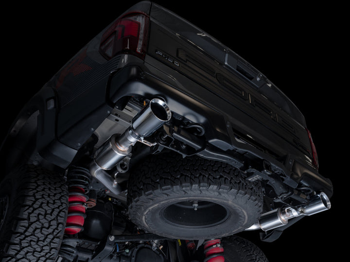 AWE Gen 3 Raptor R SwitchPath Exhaust  - Chrome Silver Tips - Bull Strap