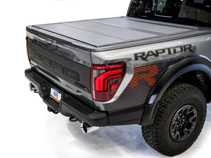 AWE Gen 3 Raptor R SwitchPath Exhaust  - Chrome Silver Tips - Bull Strap