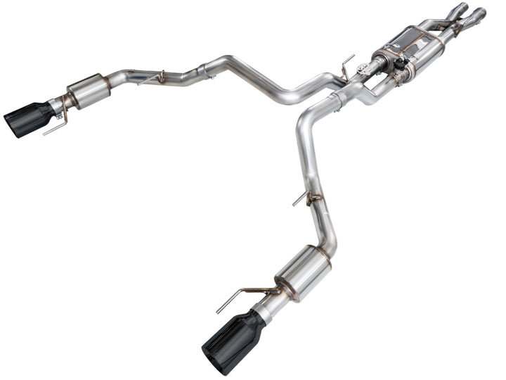 AWE Gen 3 Raptor R SwitchPath Exhaust - Diamond Black Tips - Bull Strap