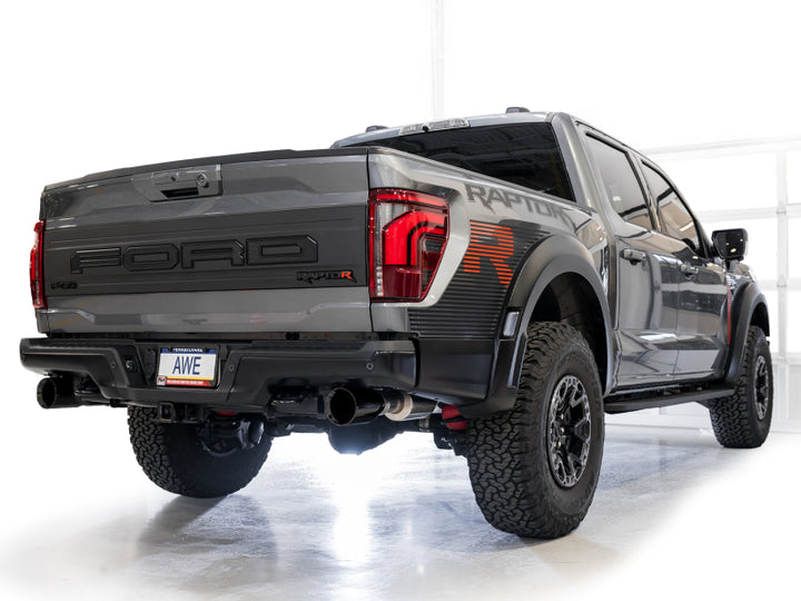 AWE Gen 3 Raptor R SwitchPath Exhaust - Diamond Black Tips - Bull Strap