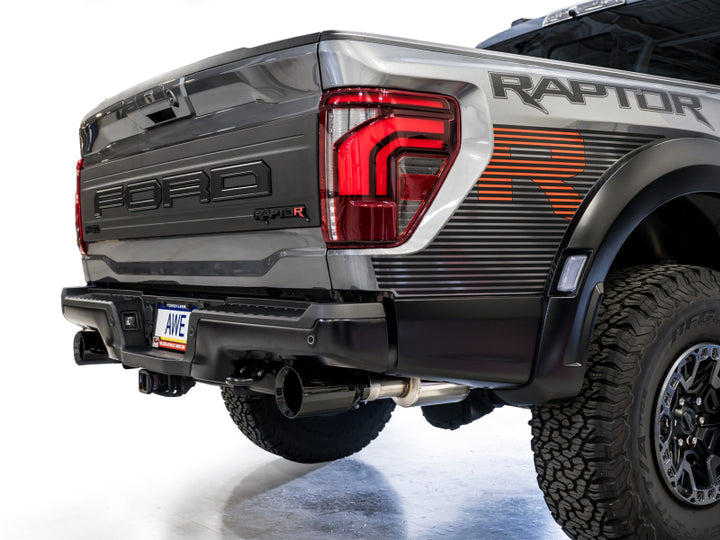 AWE Gen 3 Raptor R SwitchPath Exhaust - Diamond Black Tips - Bull Strap