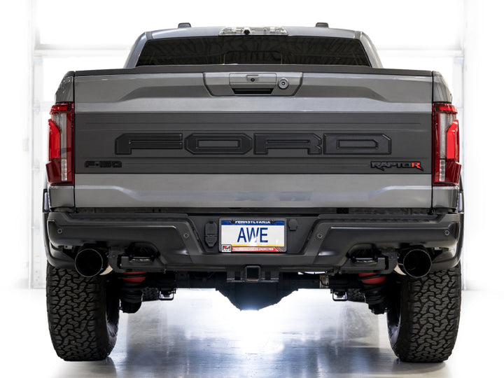 AWE Gen 3 Raptor R SwitchPath Exhaust - Diamond Black Tips - Bull Strap