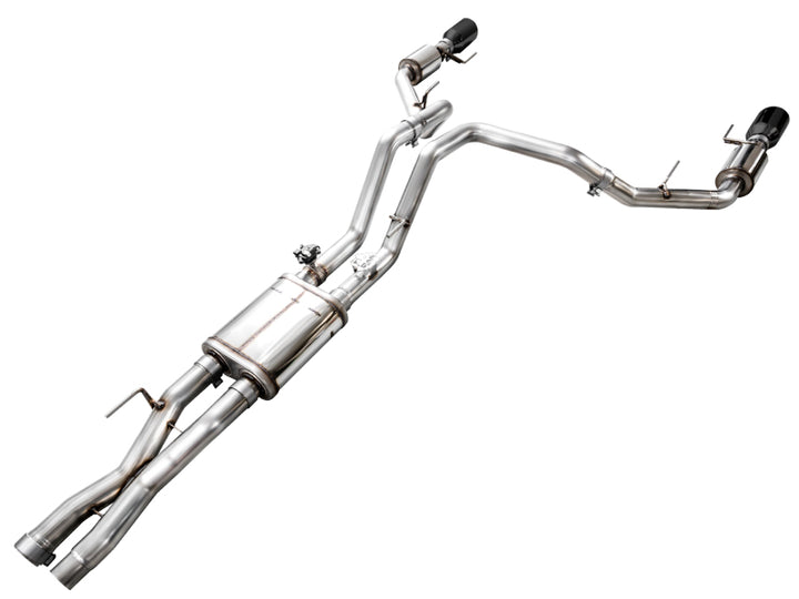 AWE Gen 3 Raptor R SwitchPath Exhaust - Diamond Black Tips - Bull Strap