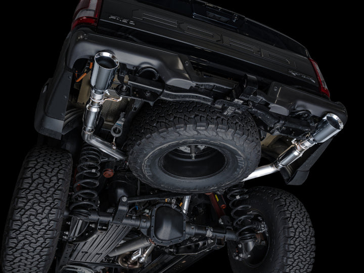 AWE Gen 3 Raptor SwitchPath Exhaust  - Chrome Silver Tips - Bull Strap