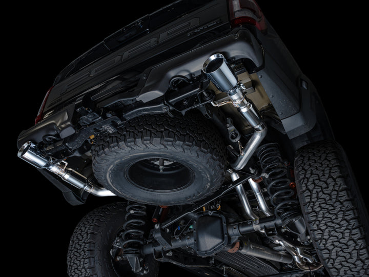 AWE Gen 3 Raptor SwitchPath Exhaust  - Chrome Silver Tips - Bull Strap