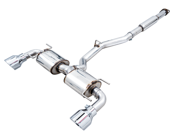 AWE Subaru BRZ/ Toyota GR86/ Toyota 86 Touring Edition Cat-Back Exhaust- Chrome Silver Tips - Bull Strap