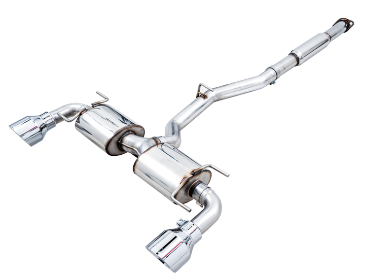AWE Subaru BRZ/ Toyota GR86/ Toyota 86 Touring Edition Cat-Back Exhaust- Chrome Silver Tips - Bull Strap