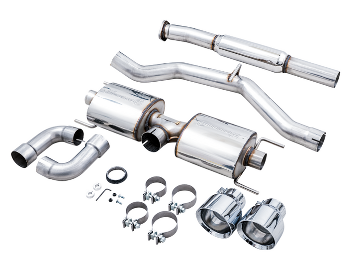 AWE Subaru BRZ/ Toyota GR86/ Toyota 86 Touring Edition Cat-Back Exhaust- Chrome Silver Tips - Bull Strap