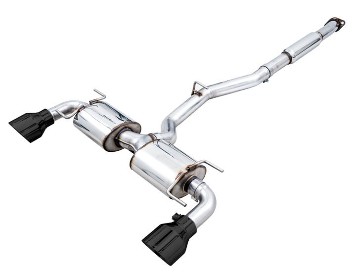 AWE Subaru BRZ/ Toyota GR86/ Toyota 86 Touring Edition Cat-Back Exhaust- Diamond Black Tips - Bull Strap