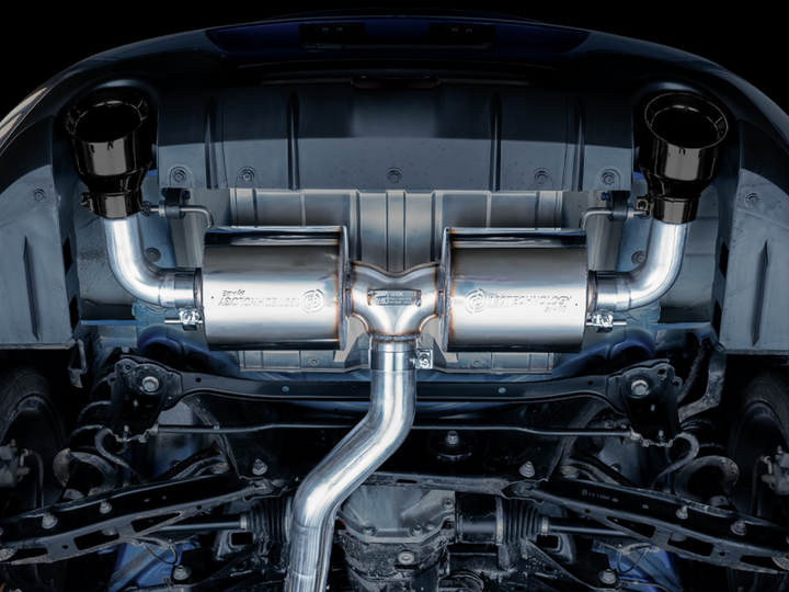 AWE Subaru BRZ/ Toyota GR86/ Toyota 86 Touring Edition Cat-Back Exhaust- Diamond Black Tips - Bull Strap
