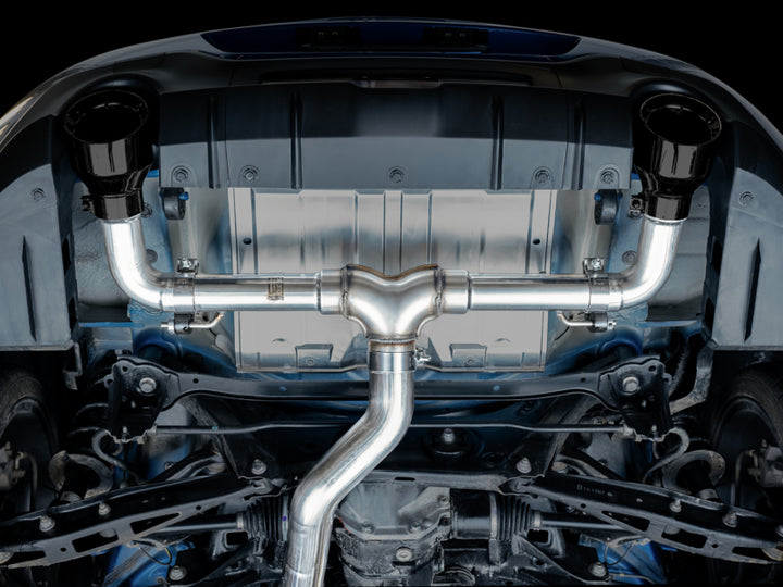 AWE Subaru BRZ / Toyota GR86 / Toyota 86 Track Edition Cat-Back Exhaust- Diamond Black Tips - Bull Strap