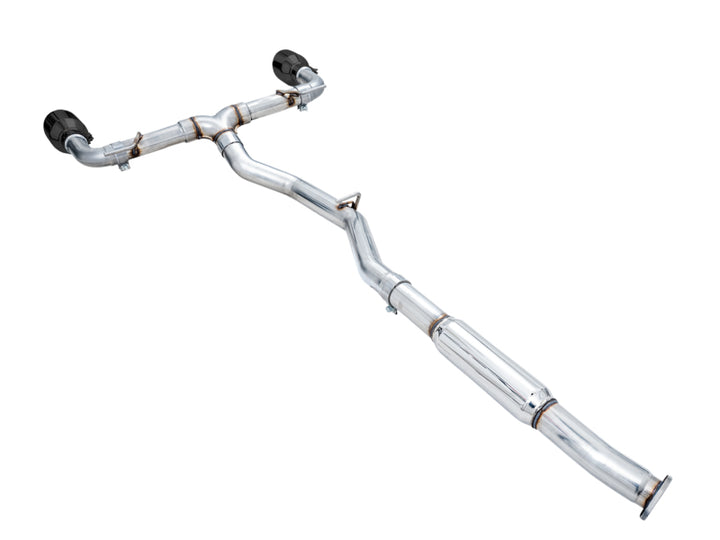 AWE Subaru BRZ / Toyota GR86 / Toyota 86 Track Edition Cat-Back Exhaust- Diamond Black Tips - Bull Strap