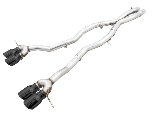 AWE Track Edition Catback Exhaust for BMW G8X M3/M4 - Diamond Black Tips - Bull Strap