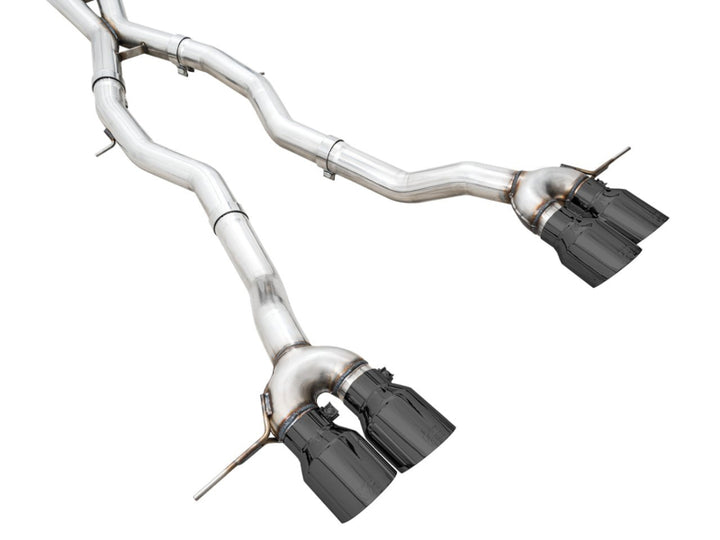 AWE Track Edition Catback Exhaust for BMW G8X M3/M4 - Diamond Black Tips - Bull Strap