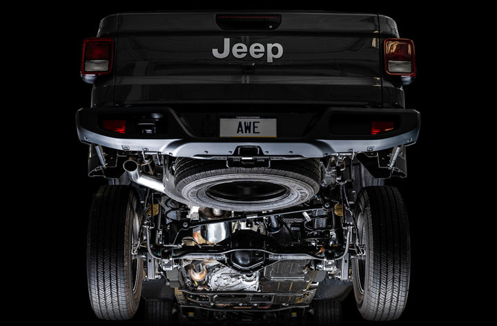 AWE Tuning 07-18 Jeep Wrangler JK/JKU 3.6L Trail Edition Cat-Back Exhaust - Bull Strap