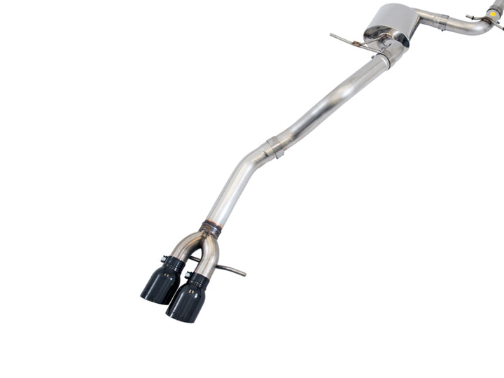 AWE Tuning 09-14 Volkswagen Jetta Mk6 1.4T Track Edition Exhaust - Diamond Black Tips - Bull Strap
