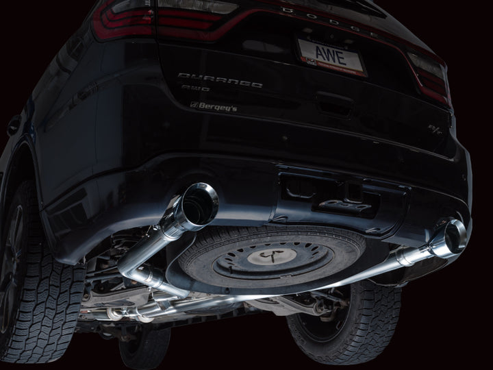 AWE Tuning 11-24 Dodge Durango 5.7L Track Edition Exhaust w/ Chrome Silver Tips - Bull Strap