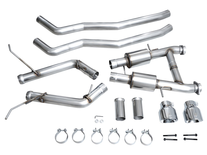 AWE Tuning 11-24 Dodge Durango 5.7L Track Edition Exhaust w/ Chrome Silver Tips - Bull Strap