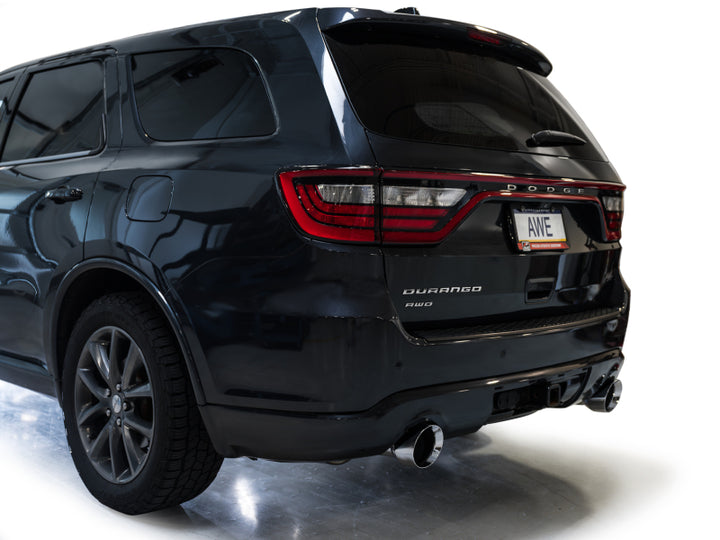 AWE Tuning 11-24 Dodge Durango 5.7L Track Edition Exhaust w/ Chrome Silver Tips - Bull Strap