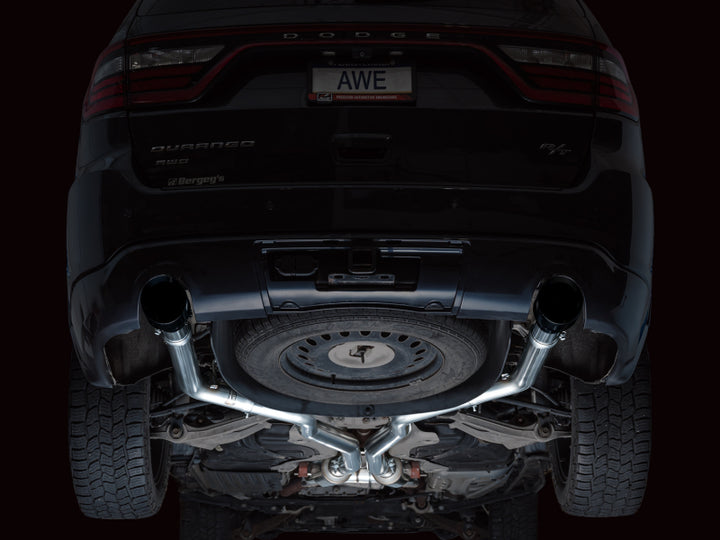 AWE Tuning 11-24 Dodge Durango 5.7L Track Edition Exhaust w/ Diamond Black Tips - Bull Strap
