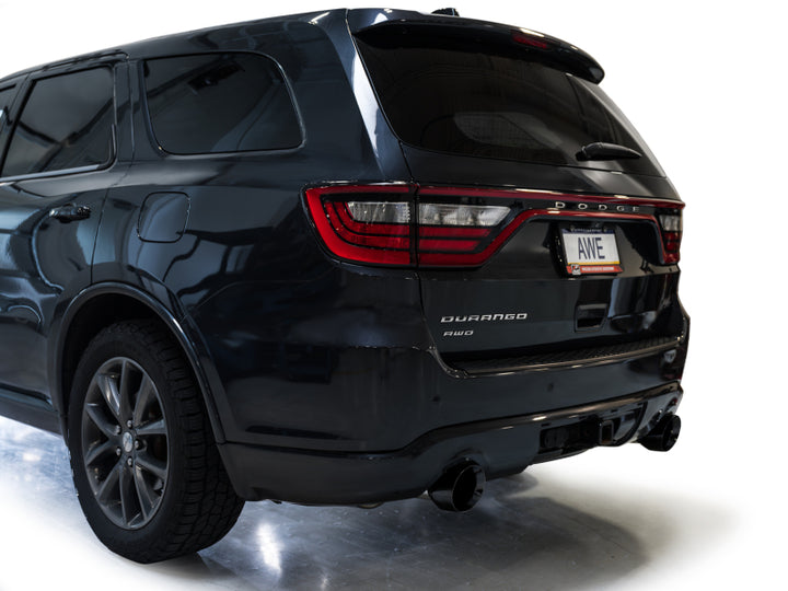 AWE Tuning 11-24 Dodge Durango 5.7L Track Edition Exhaust w/ Diamond Black Tips - Bull Strap
