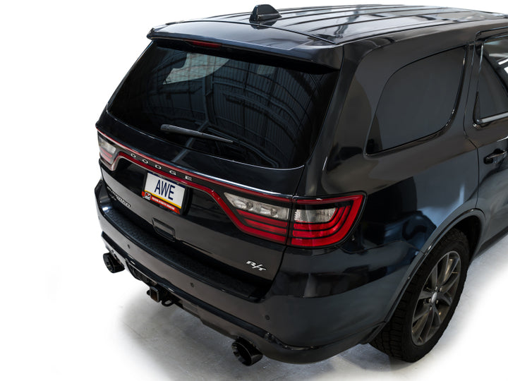 AWE Tuning 11-24 Dodge Durango 5.7L Track Edition Exhaust w/ Diamond Black Tips - Bull Strap