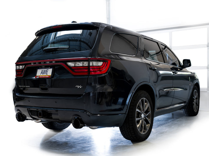 AWE Tuning 11-24 Dodge Durango 5.7L Track Edition Exhaust w/ Diamond Black Tips - Bull Strap
