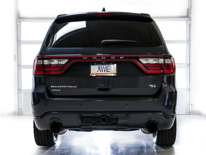 AWE Tuning 11-24 Dodge Durango 5.7L Track Edition Exhaust w/ Diamond Black Tips - Bull Strap