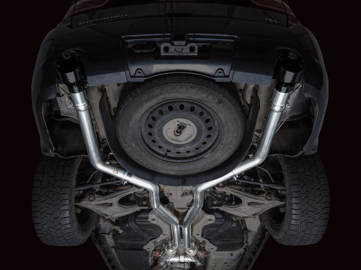 AWE Tuning 11-24 Dodge Durango 5.7L Track Edition Exhaust w/ Diamond Black Tips - Bull Strap