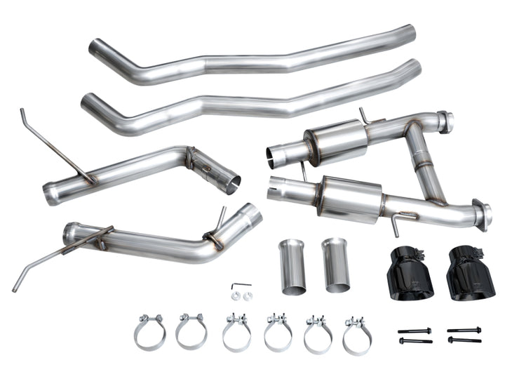 AWE Tuning 11-24 Dodge Durango 5.7L Track Edition Exhaust w/ Diamond Black Tips - Bull Strap
