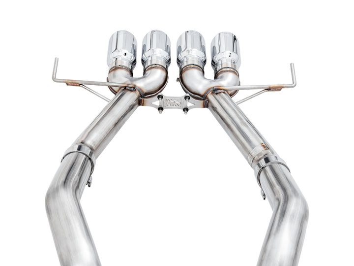 AWE Tuning 14-19 Chevy Corvette C7 Z06/ZR1 (w/AFM) Track Edition Axle-Back Exhaust w/Chrome Tips - Bull Strap