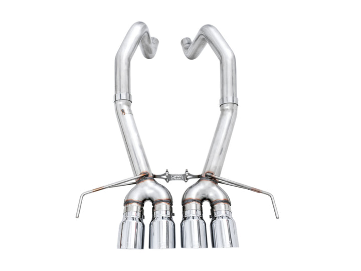 AWE Tuning 14-19 Chevy Corvette C7 Z06/ZR1 (w/AFM) Track Edition Axle-Back Exhaust w/Chrome Tips - Bull Strap