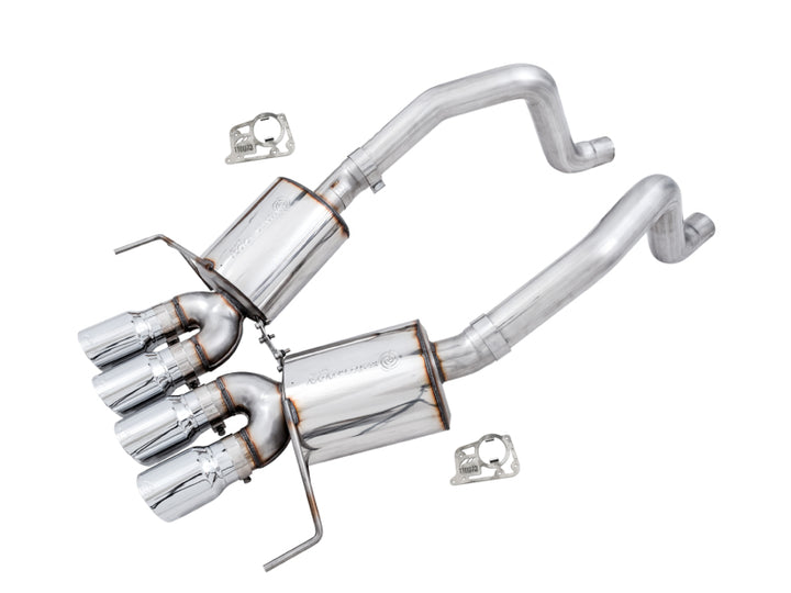 AWE Tuning 14-19 Chevy Corvette C7 Z06/ZR1 (w/o AFM) Touring Edition Axle-Back Exhaust w/Chrome Tips - Bull Strap