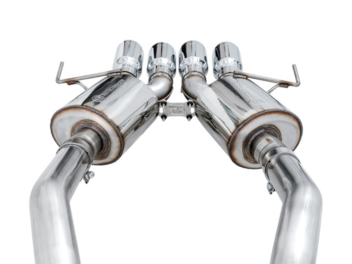AWE Tuning 14-19 Chevy Corvette C7 Z06/ZR1 (w/o AFM) Touring Edition Axle-Back Exhaust w/Chrome Tips - Bull Strap