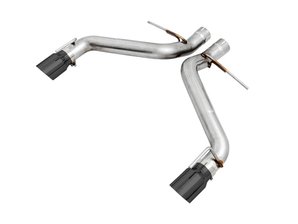 AWE Tuning 16-19 Chevrolet Camaro SS Axle-back Exhaust - Track Edition (Diamond Black Tips) - Bull Strap