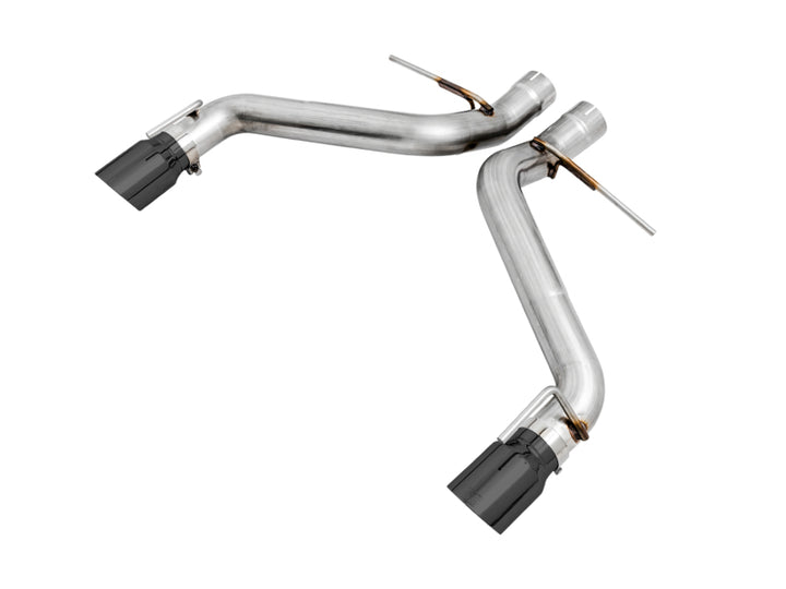 AWE Tuning 16-19 Chevrolet Camaro SS Axle-back Exhaust - Track Edition (Diamond Black Tips) - Bull Strap