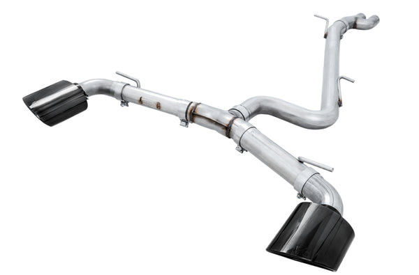 AWE Tuning 17-19 Audi RS3 8V Track Edition Exhaust - Diamond Black Tips RS-Style Tips - Bull Strap