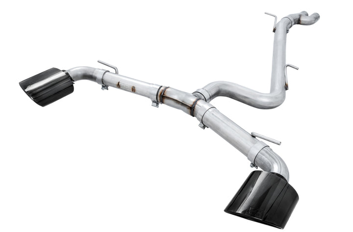 AWE Tuning 17-19 Audi RS3 8V Track Edition Exhaust - Diamond Black Tips RS-Style Tips - Bull Strap
