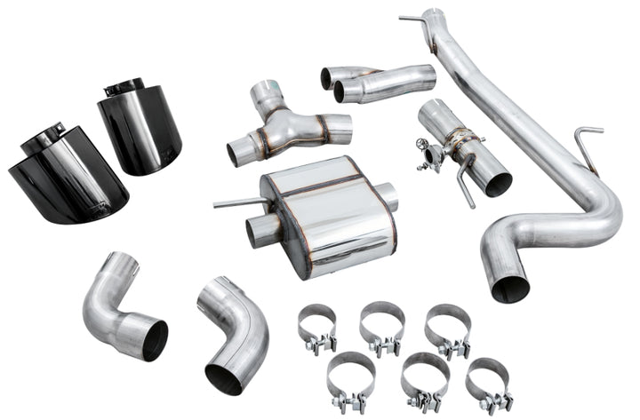 AWE Tuning 18-19 Audi TT RS 2.5L Turbo Coupe 8S/MK3 SwitchPath Exhaust w/Diamond Black RS-Style Tips - Bull Strap